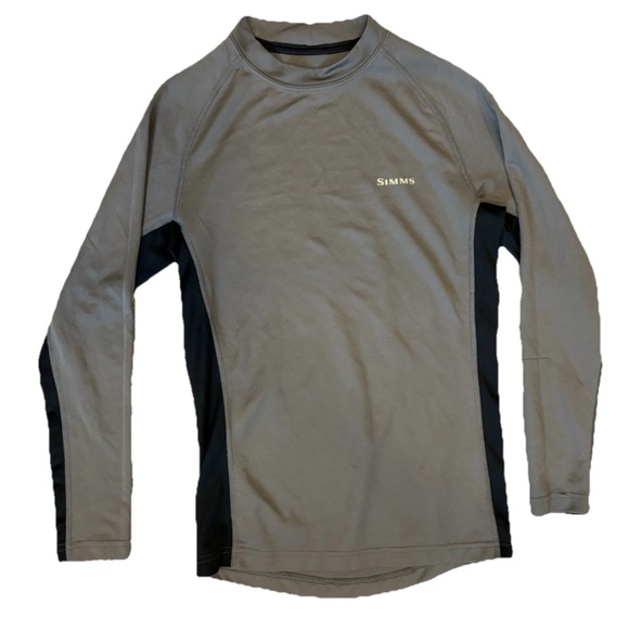 Simms Fishing Products Men’s Gray and Black Performance Shirt Size Small - Picture 1 of 3